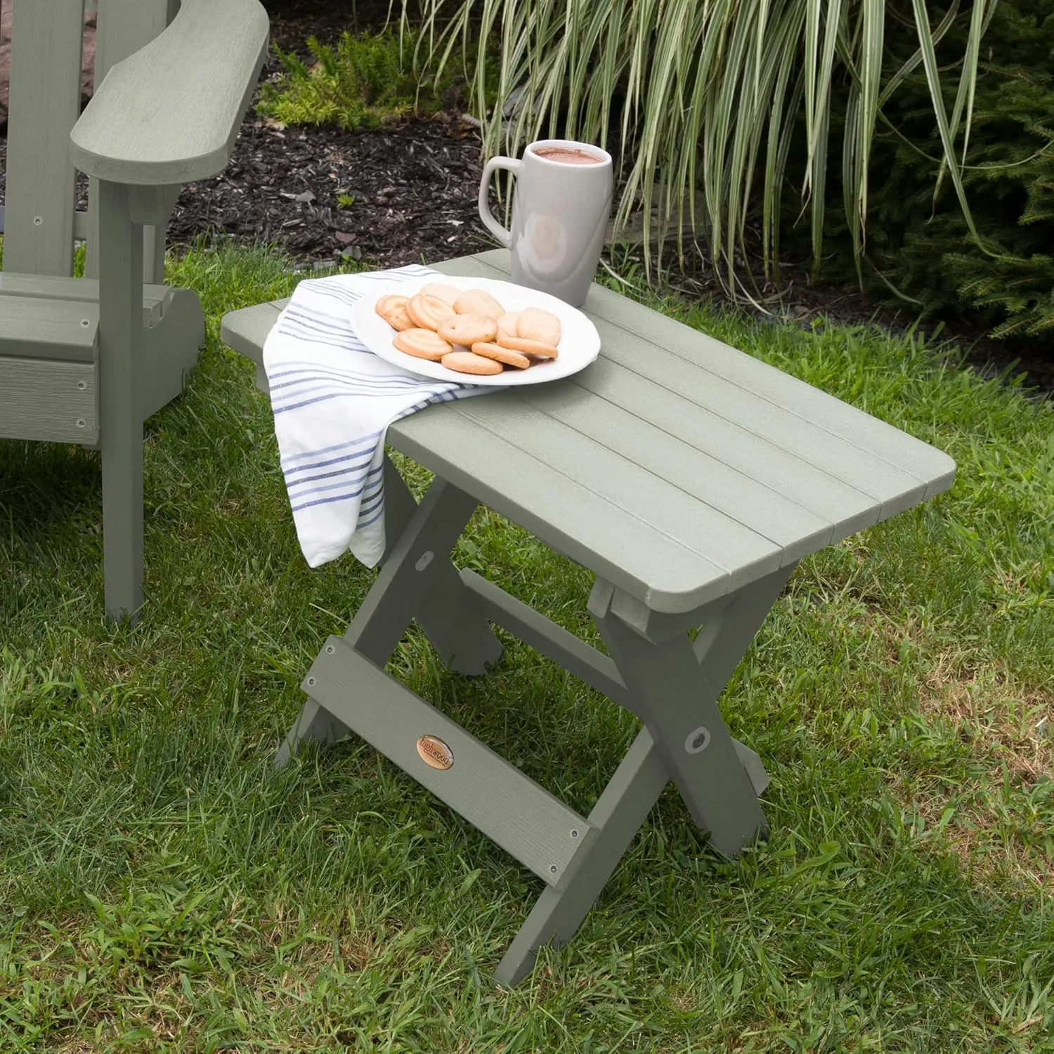 Highwood AD-TBS1-EUC Folding Adirondack Side Table, Eucalyptus