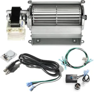 Hongso GFK21, FK21 Replacement Fireplace Blower Fan KIT for Heatilator, Majestic, Vermont Castings, Monessen, Heat n Glo, FMI, CFM, DESA, Rotom HB-RB21