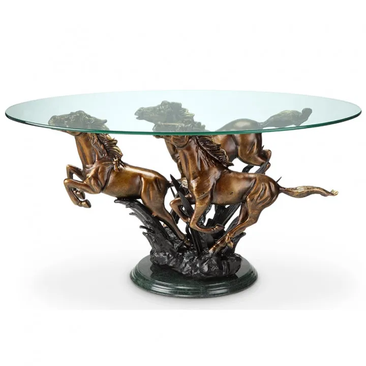 Horse Trio Running Coffee Table