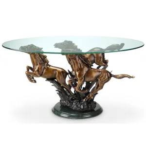 Horse Trio Running Coffee Table