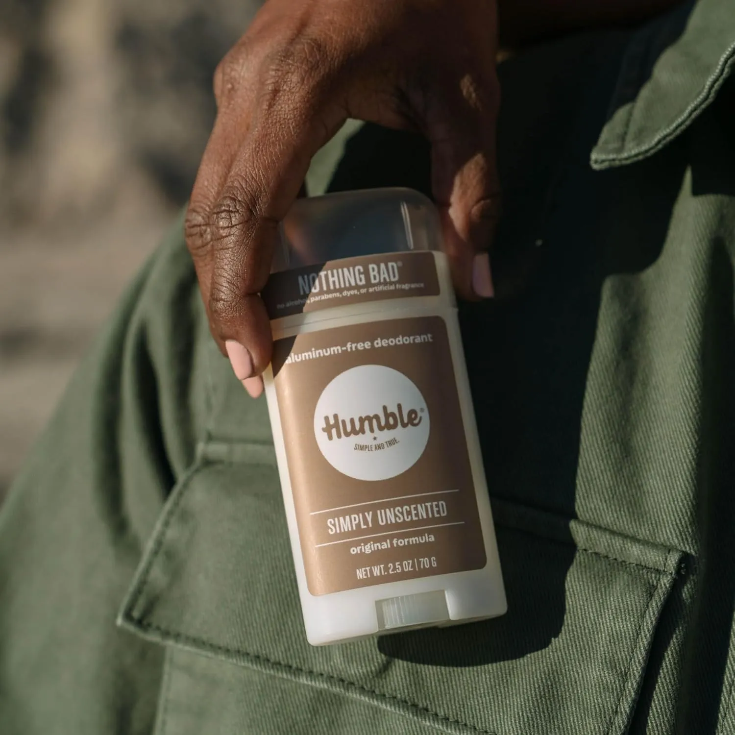 HUMBLE BRANDS Original Formula Aluminum-free Deodorant. Long Lasting Odor Control with Baking Soda, Simply Unscented, Pack of 3