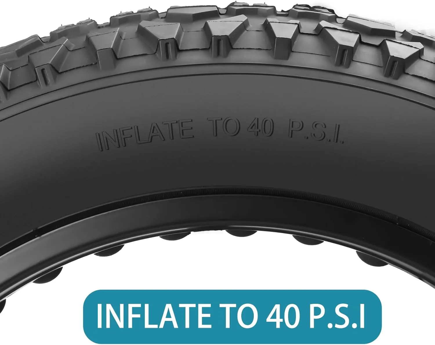 Hycline Ebike Replacement Fat Tire: 20x4.0 Inch Heavy Duty Folding Electric Fat Tires, All-Terrain High-Density Bicycle Tires for Street or Trail Riding