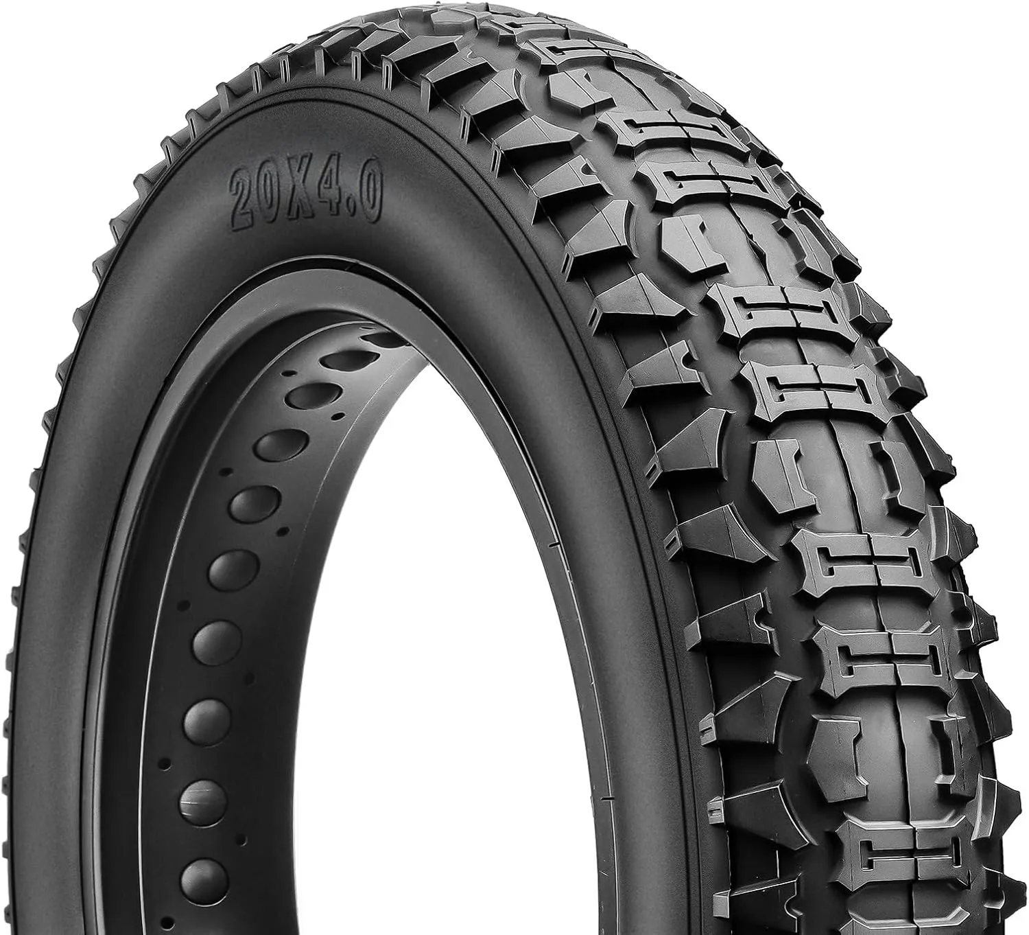 Hycline Ebike Replacement Fat Tire: 20x4.0 Inch Heavy Duty Folding Electric Fat Tires, All-Terrain High-Density Bicycle Tires for Street or Trail Riding
