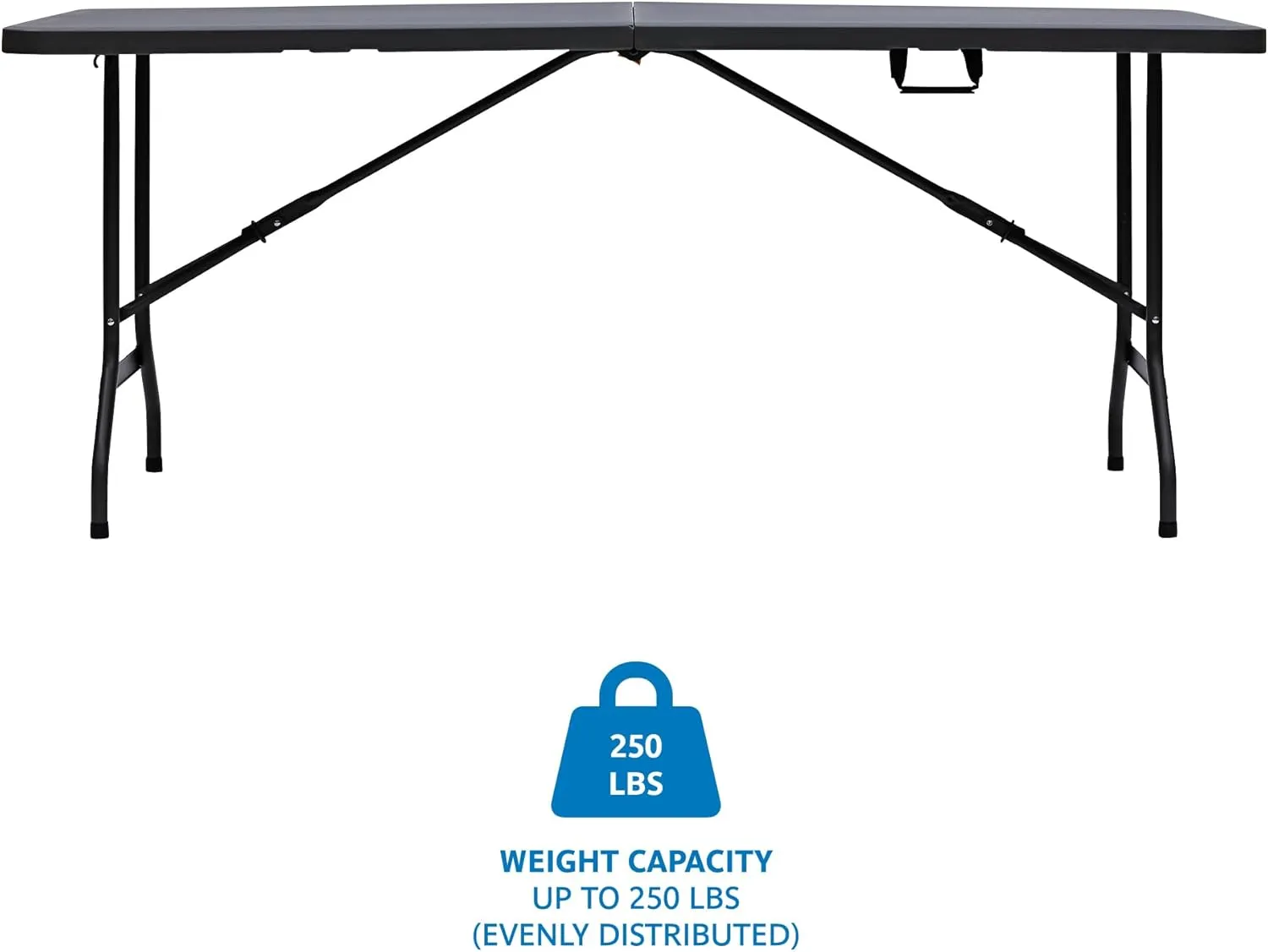 Iceberg 65467 IndestrucTable Too Center-Folding Table, 1200 Series, 30" Width x 72" Length, 29" Tall, Charcoal