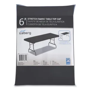 Iceberg iGear Fabric Table Top Cap Cover, Polyester, 30 x 72, Black