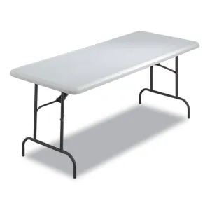 Iceberg IndestrucTables Too 600 Series Folding Table, Rectangular, 72" x 30" x 29", Platinum
