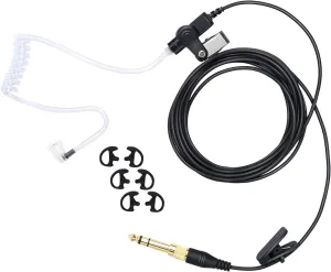 IFB Earpiece 3.5mm Piece Cable Universal Monitor Kit Set Invisible Headset Anchor News Broadcasting Music TV Broadcaster for w/iPhone,Andriod,Telex,Clear-Com,Comrex,Lecstronics (Black,Wired)