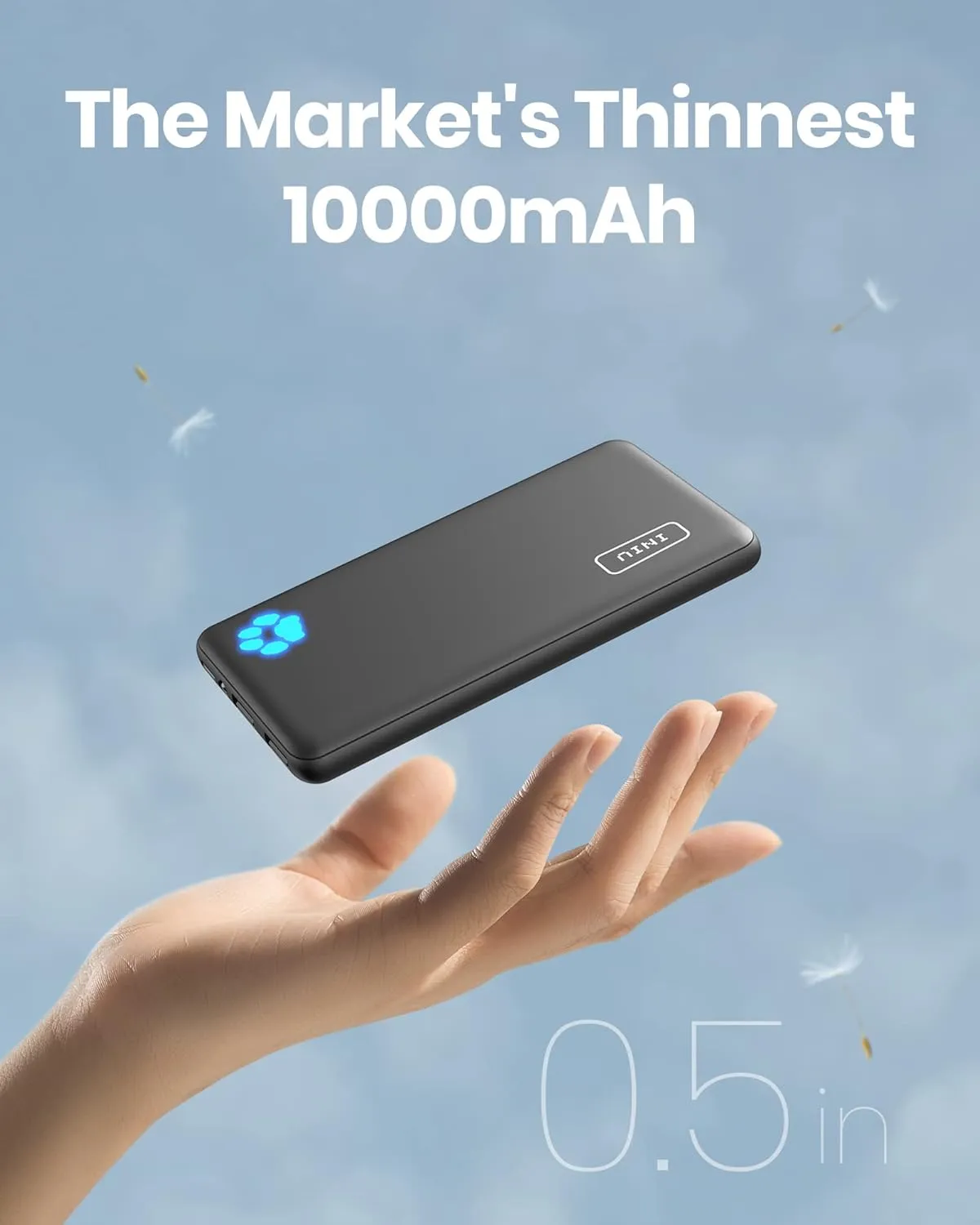 INIU [2 Pack] Portable Charger, Slimmest & Lightest USB C 10000mAh Power Bank, Triple 3A High-Speed Phone Battery Pack Compatible with iPhone 16 15 14 13 12 Pro Samsung S22 S21 Google iPad Tablet.