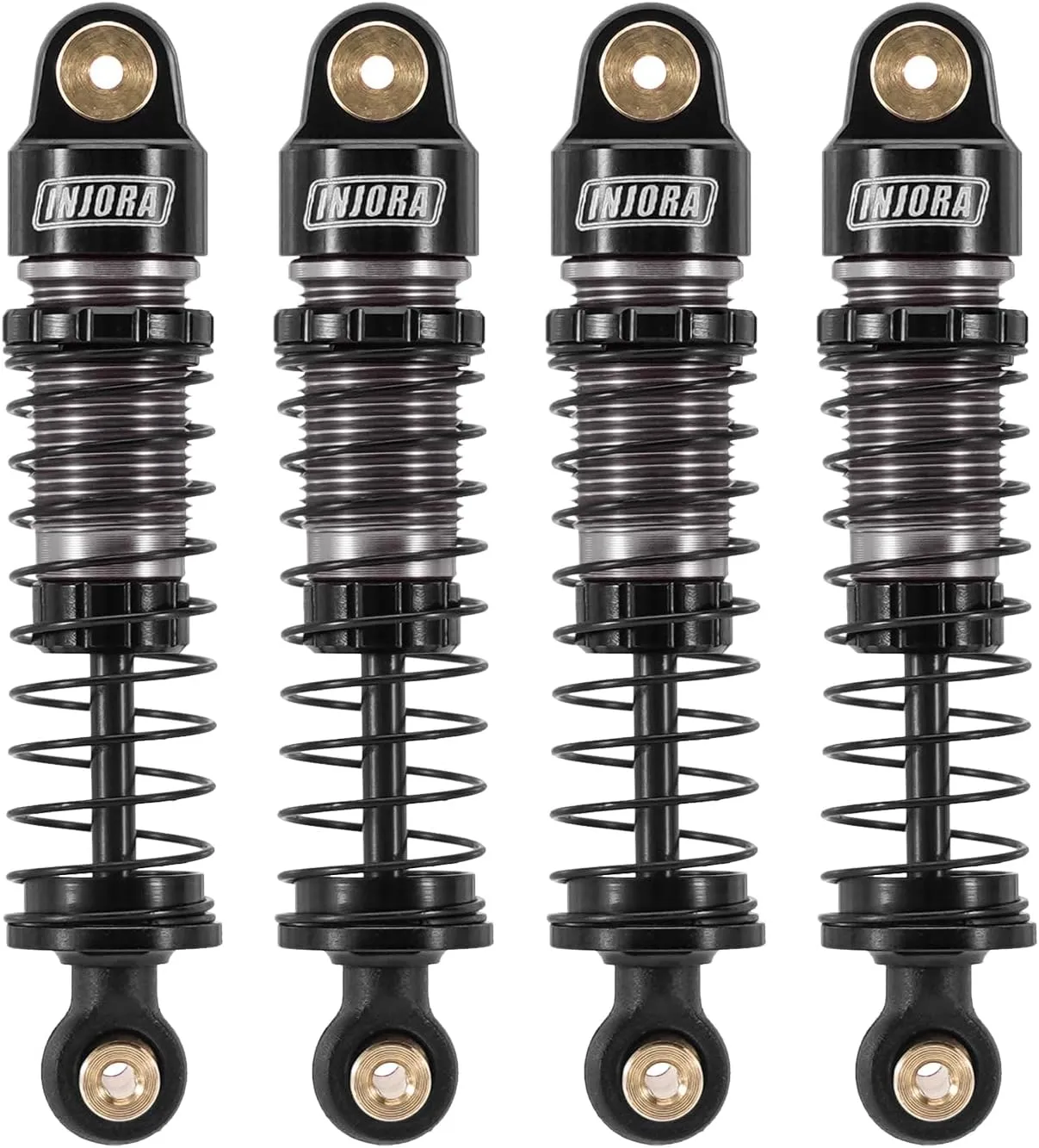 INJORA 40mm Big Bore Scaler Shock Absorber Oil Damper for 1/24 RC Crawler Axial SCX24 Upgrade, 3.2g/Each