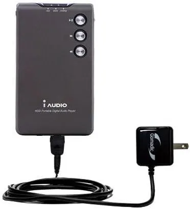 Intelligent Compact AC Home Wall Charger Suitable for The Cowon iAudio M3 - High Output Power with a Convenient, Foldable Plug Design - Uses TipExchange Technology