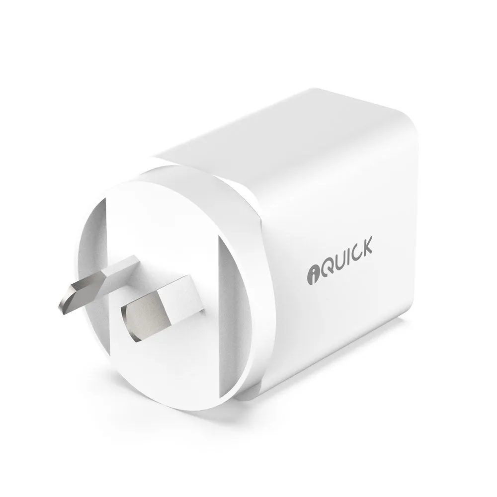 iQuick 30W PD3.0 QC3.0 Dual Port Charger - White