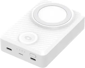 ISDT PB50DW 15000mAh Power Bank for MagSafe Wireless Charger,Magnetic 2 in 1 Charger,Fast Wireless Charging,Compatible with iPhone 15 Pro Max/Plus/14/13 Series,AirPods 3/2/Pro,iWatch