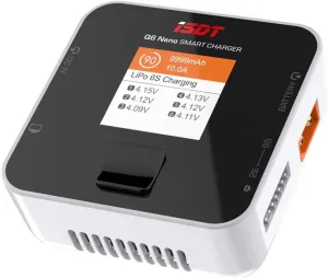 ISDT Q6 Nano Battgo Lipo Battery Charger/Discharger, Balance Charger Discharger 8A 200W DC 2-6S LCD Display Digital Smart Battery Balance Charger Li-Po Li-Hv Li-Ion Li-Fe NiMH Ni-Cd Pb
