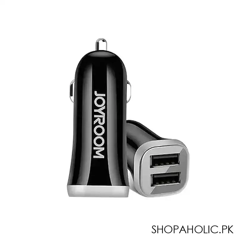 Joyroom 3.1A Mini Dual-Port Fast Car Charger, Black, C-A06