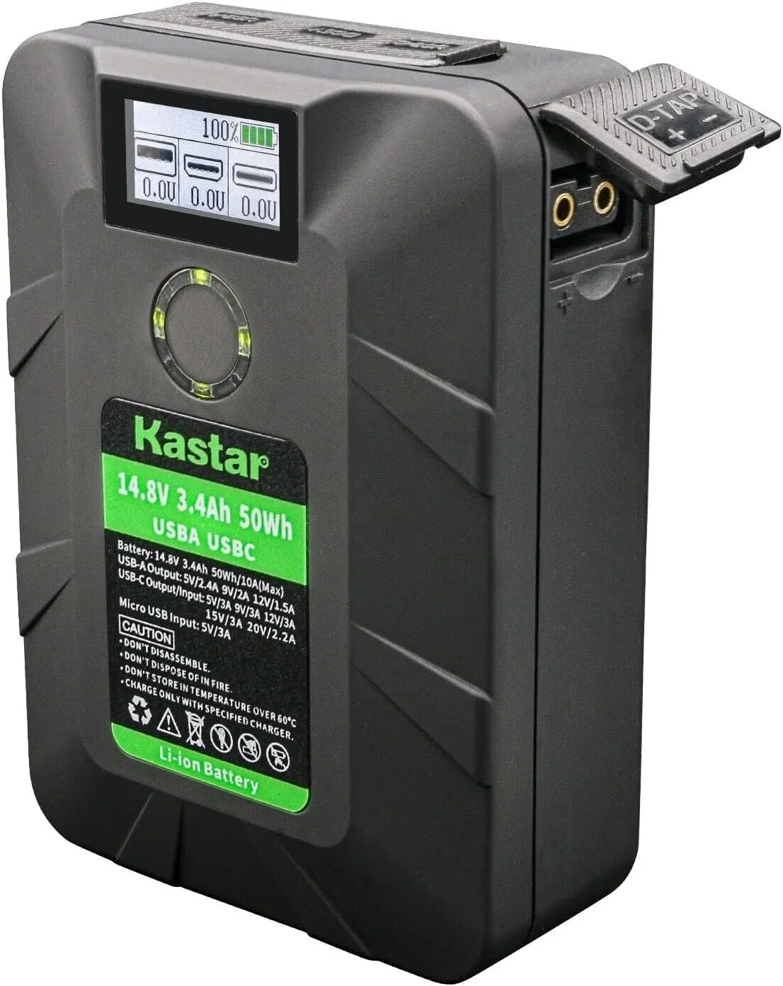 Kastar 1-Pack Battery and D-Tap Charger Compatible with DSR-300K DSR-300L DSR-300P DSR-300PF DSR-300PK DSR-300PL DSR-370 DSR-370K1 DSR-370K2 DSR-370L DSR-370P DSR-370PK1 DSR-370PK2 Camera