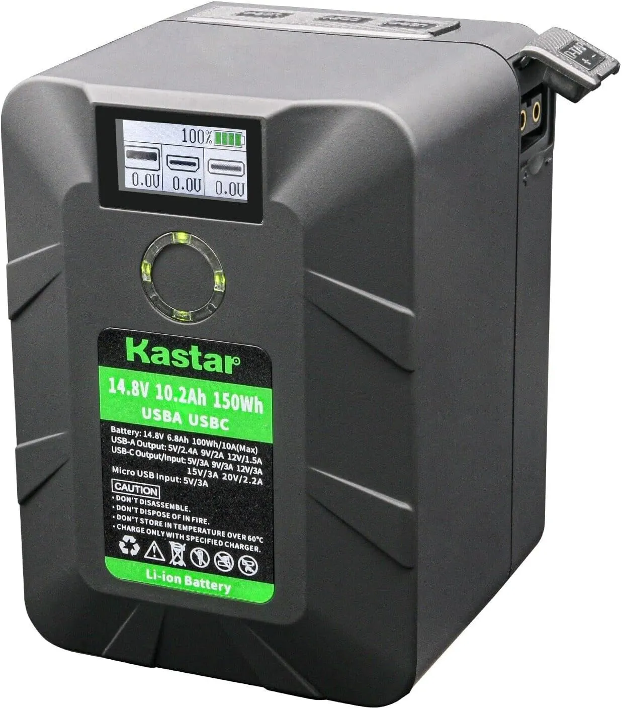 Kastar 1-Pack BP-Y150W V Mount Battery and D-Tap Charger Compatible with Sony DSR-500WS DSR-500WSL DSR-500WSP DSR-500WSPLDSR-570WS DSR-570WSL DSR-570WSP DSR-570WSPL/2 DSR-600PL DSR-650WSPL