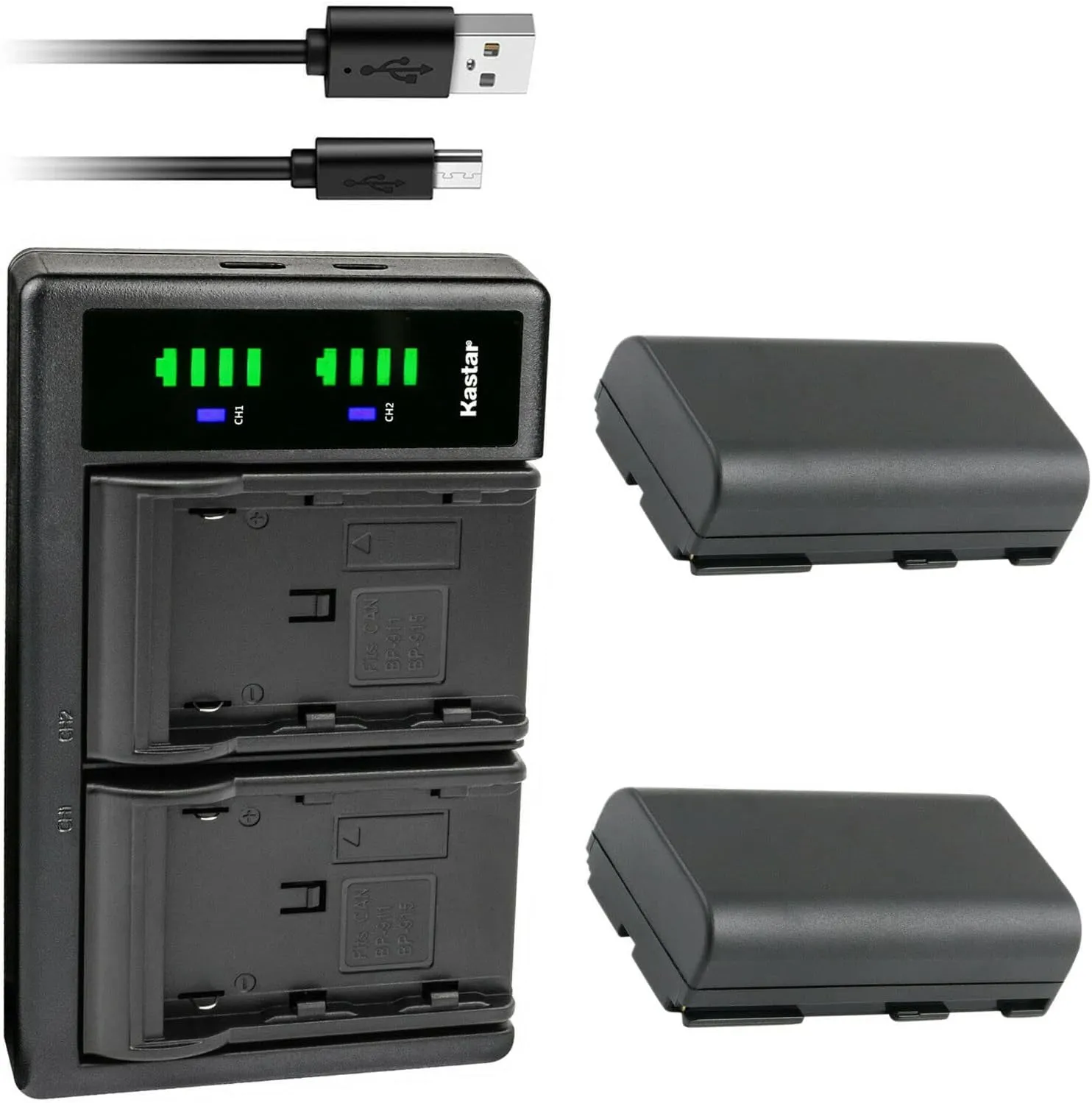 Kastar 2-Pack Battery and LTD2 USB Charger Replacement for Phase One IQ, Phase One Laser IQ, Phase One IQ3, Phase One IQ4, Phase One P25, Phase One P25 Plus P25 , Phase One P30