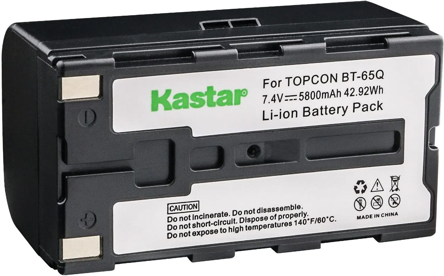 Kastar Battery 2 Pack and LCD Dual Fast Charger for Topcon BT-65Q, Topcon BC-30 BC-30D BT-30, Topcon Total Stations FC-200 FC-2200 FC-2500 GPT-7000i GTS-750 GTS-751 GPT-7500 GTS-900 GPT-9000
