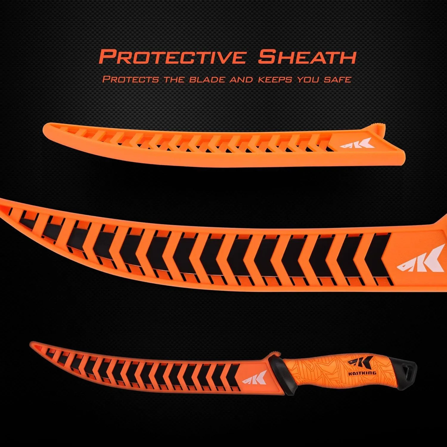 KastKing Speed Demon Pro Fillet Knife - Razor Sharp G4116 German Stainless-Steel Blade, Professional Level Knives for Filleting and Boning, Non-Slip Handles, Includes Protective Sheath