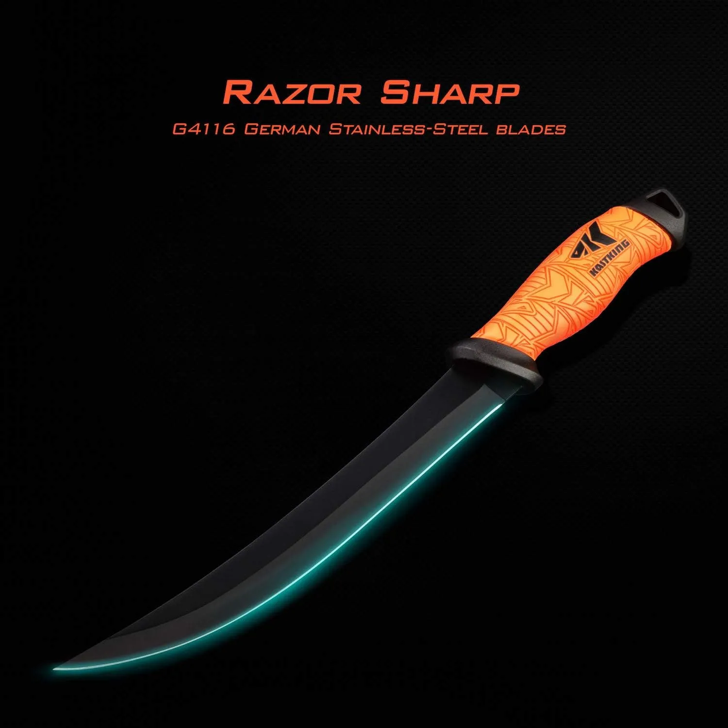 KastKing Speed Demon Pro Fillet Knife - Razor Sharp G4116 German Stainless-Steel Blade, Professional Level Knives for Filleting and Boning, Non-Slip Handles, Includes Protective Sheath