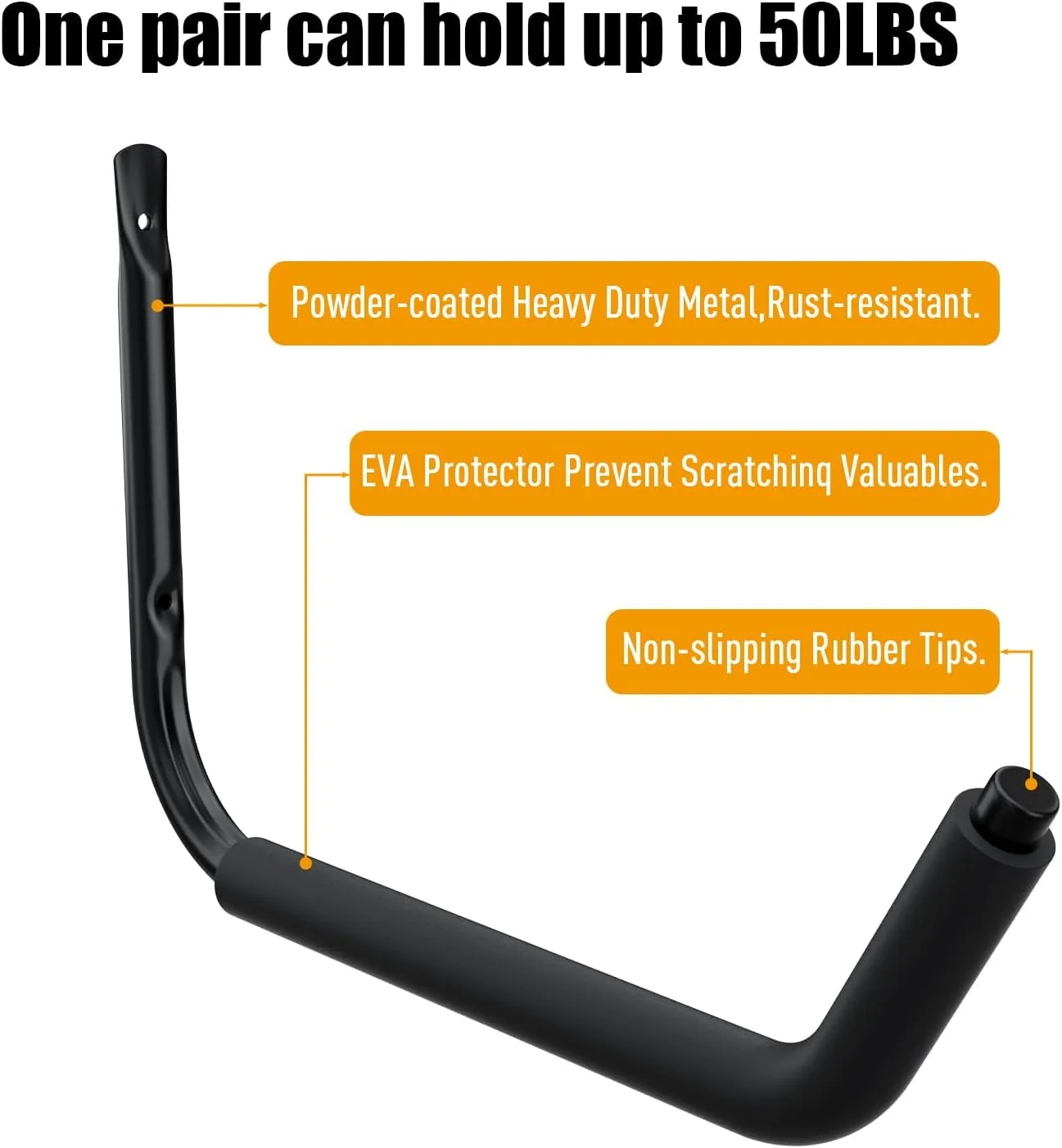 Kayak Storage Racks, Garage Hangers, Wall Hooks for Canoe, Ladder, Bicycle, Folding Chairs, Surfboard, Snowboard, Hose and Tools, Indoor, Outdoor