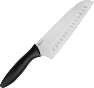 Kershaw 6.5-Inch Santoku Knife - Japanese Style All-Purpose Kitchen Knife with Granton Blade, Razor Sharp Stainless Steel, Ergonomic Handle, Includes Sheath