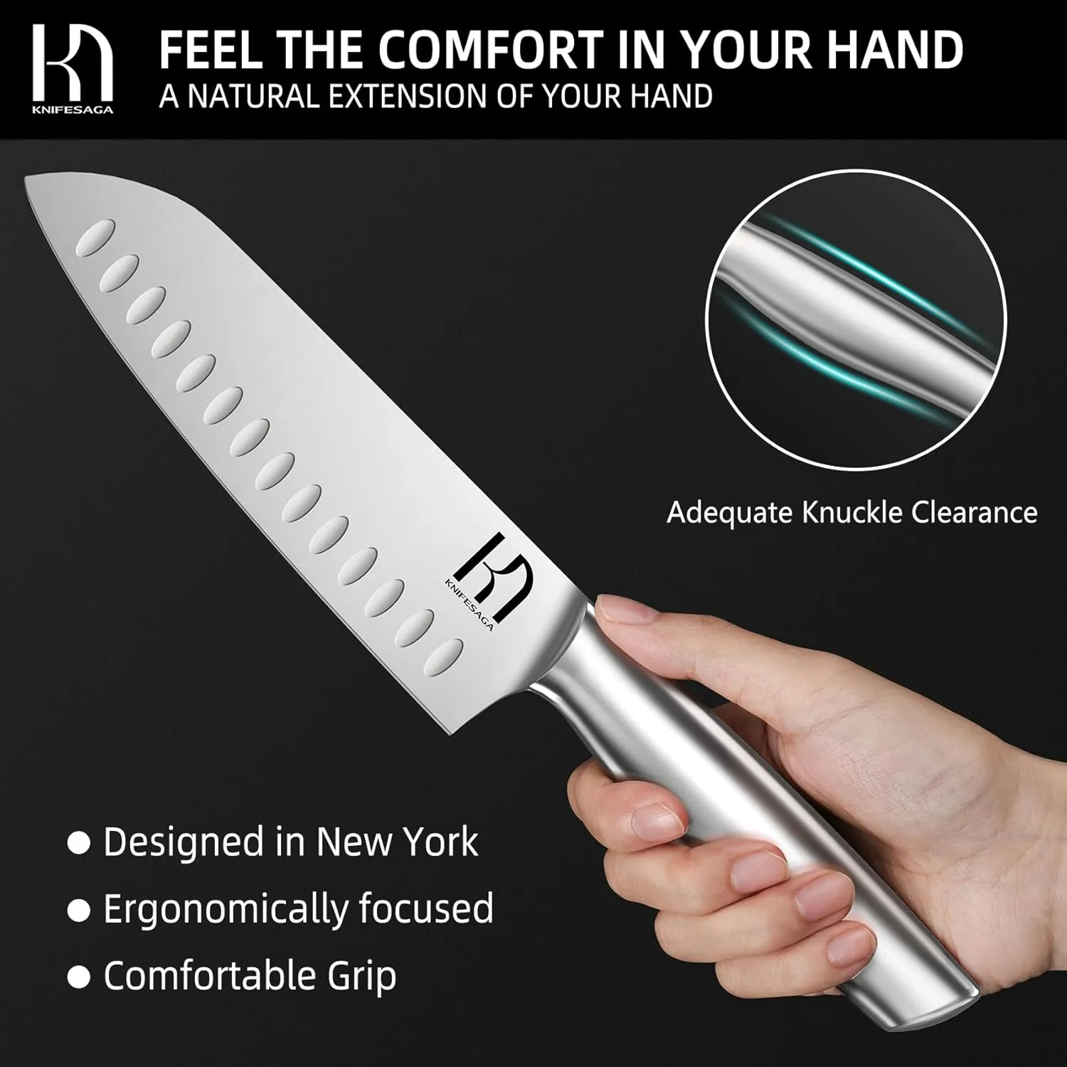 Kitchen Knife Set with Block 17 Pcs, Knife Block Set, Japanese High Carbon Stainless Steel Knives Set for Kitchen with Sharpener, Razor Sharp Premium Block Knife Sets