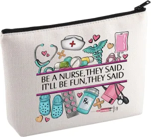 KUIYAI Nurse Appreciation Cosmetic Bag Best Nurse Ever Toiletry Bag Nursing Gift Nurse Week Gift New Nurse Gift Nurse Graduation Gift (BeA Nurse Mup)