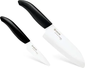 KYOCERA 2-Piece Ceramic Knife Set 5.5" Santoku and 3" Paring knife