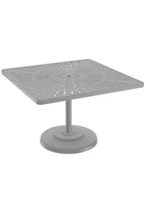 La'Stratta 42" Square KD Pedestal Dining Umbrella Table by Tropitone