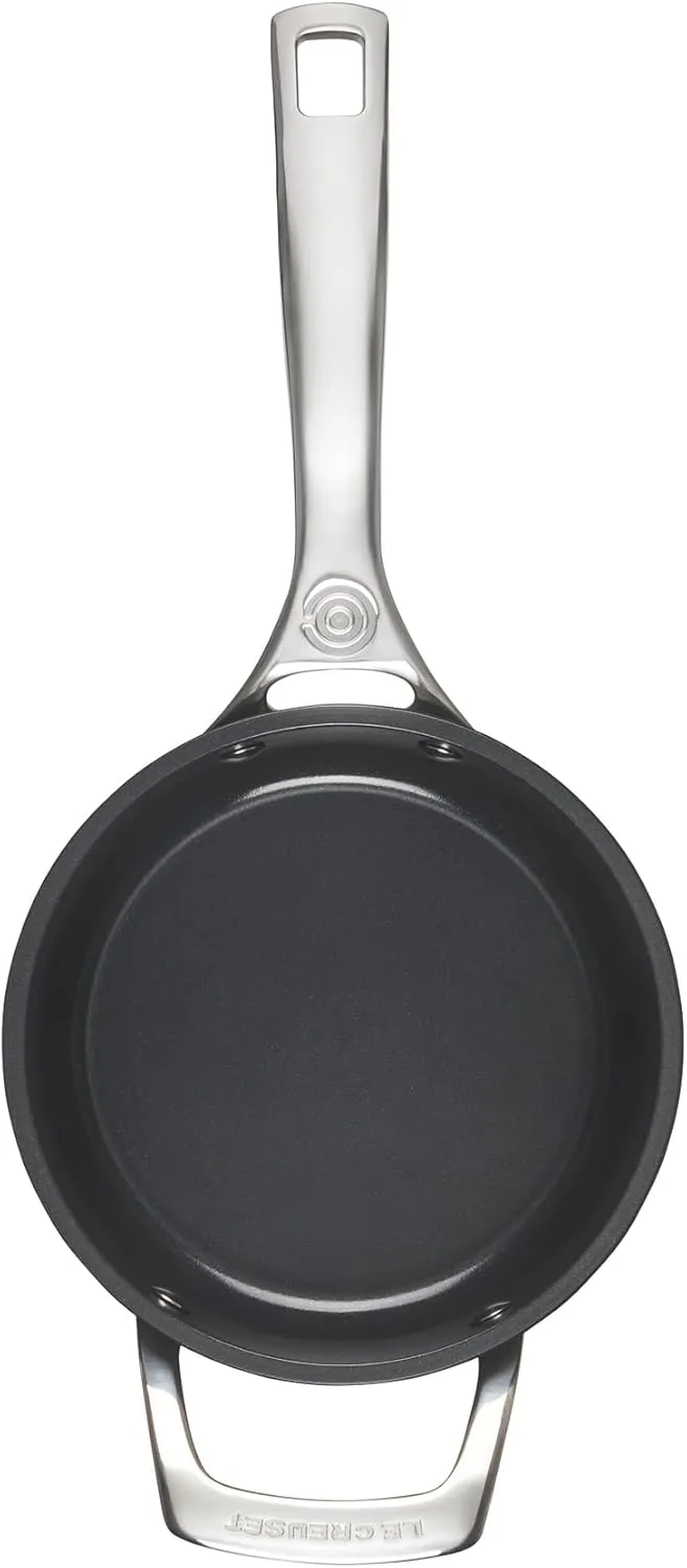 Le Creuset Essential Non-stick Ceramic Saucepan with Glass Lid, 2 qt. ​