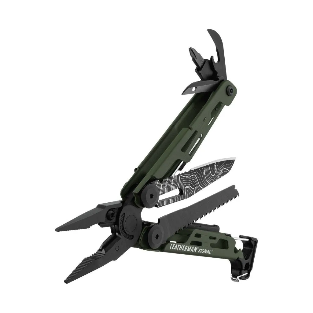 Leatherman Signal Multi Tool with Nylon Sheath - Green/Topo