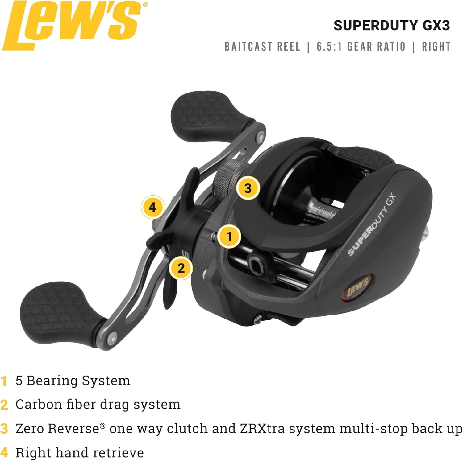 Lew's SuperDuty GX3 Speed Spool Baitcast Reel