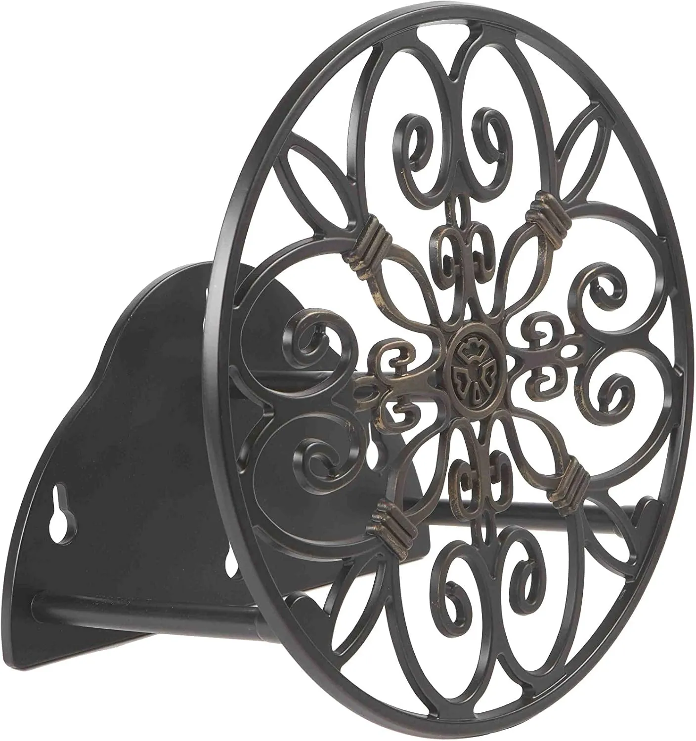 Liberty Garden Products 670 Wall Mounted Decorative Hose Butler, Holds 125-Feet of , Black