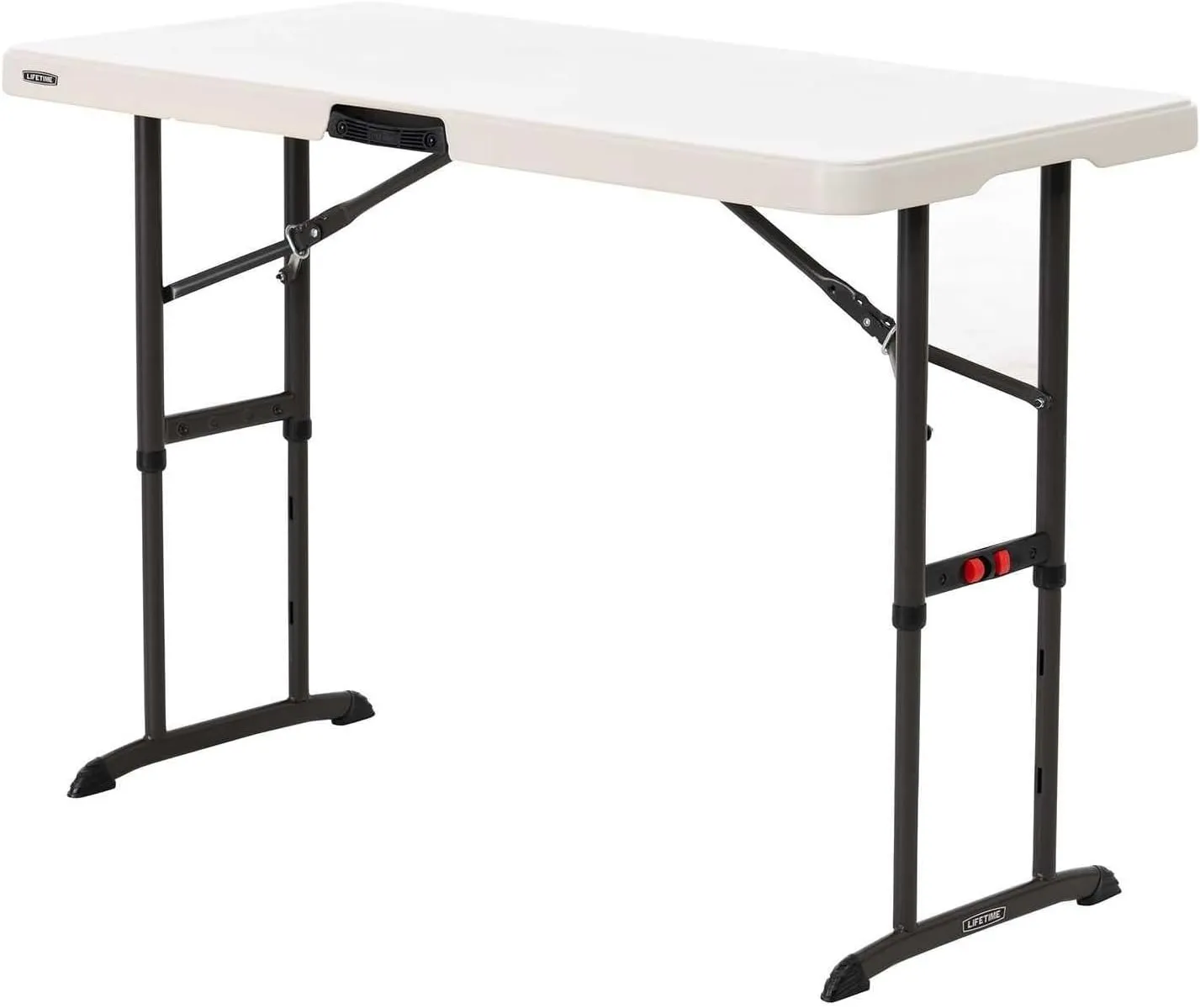 LIFETIME 80387 4-Foot Commercial Adjustable Folding Table, Almond