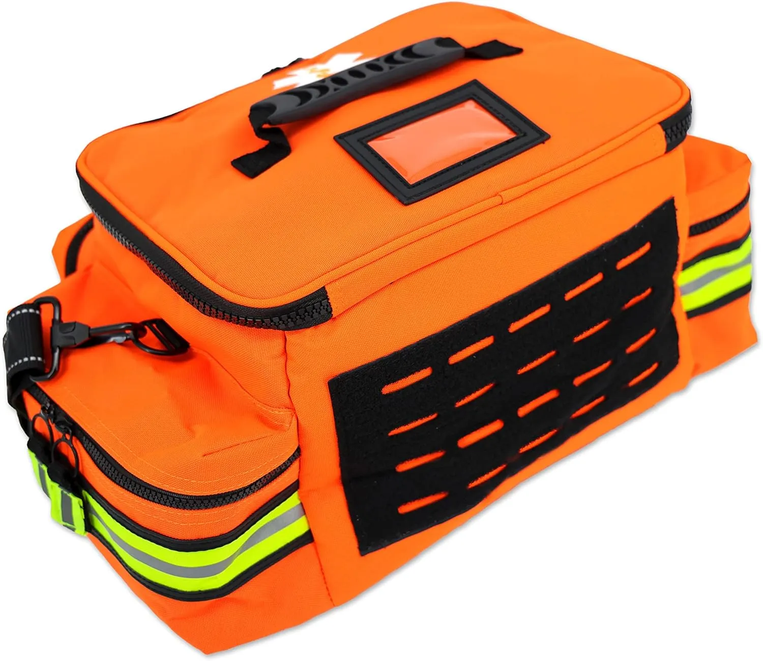 Lightning X Mid-Sized First Responder EMT Bag | LXMB25 | Fully Stocked w/ 240  First Aid, EMS & Trauma Supplies - ORANGE