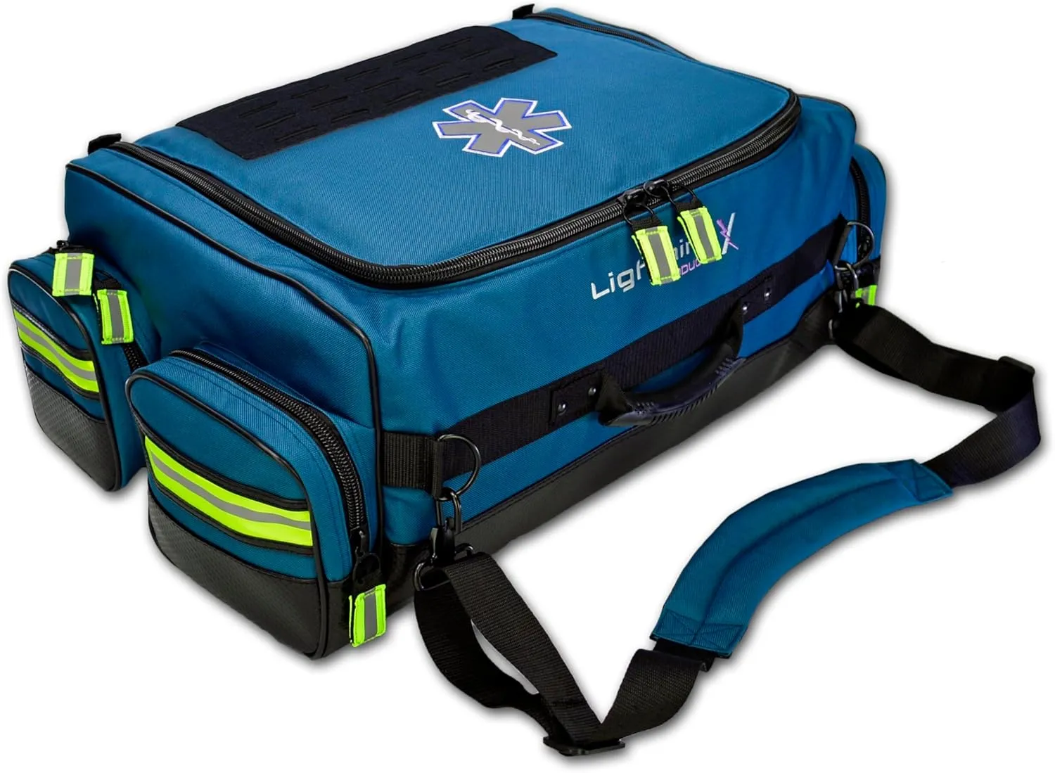 Lightning X Products Lightning X Jumbo Medic First Responder EMT Trauma Bag Stocked First Aid Trauma Fill Kit D Blue 1.0 Count