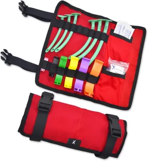 Lightning X Products Oral & Nasal Airway Roll Kit - Berman OPA, NPA, CPR Mask and Gear Bag for EMT Trauma First Aid Medic Kits