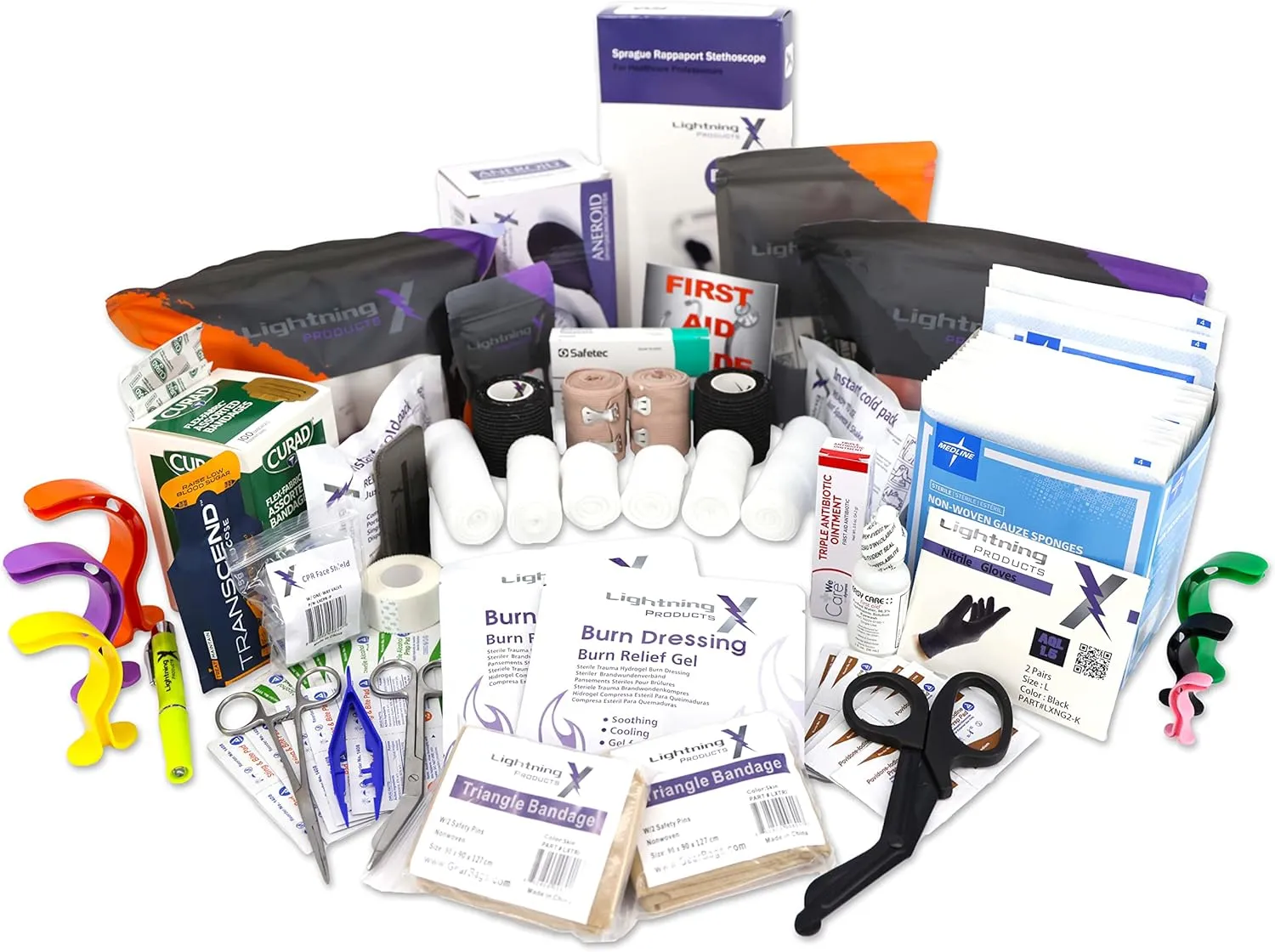 Lightning X Standard First Aid Responder EMT Medical Stocked Trauma Fill Kit LXSMK-B