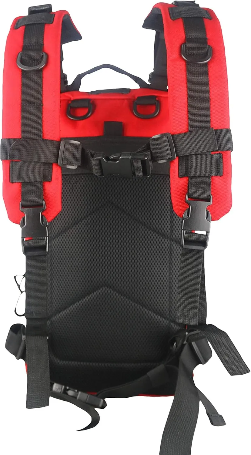 Lightning X Stocked EMS/EMT Trauma & Bleeding First Aid Responder Medical Backpack   Kit (Red)