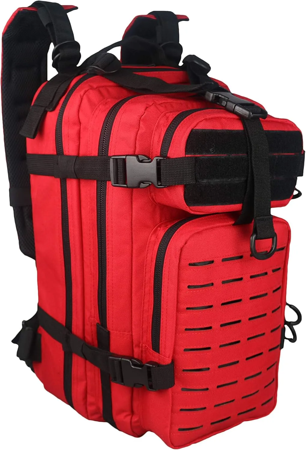 Lightning X Stocked EMS/EMT Trauma & Bleeding First Aid Responder Medical Backpack   Kit (Red)