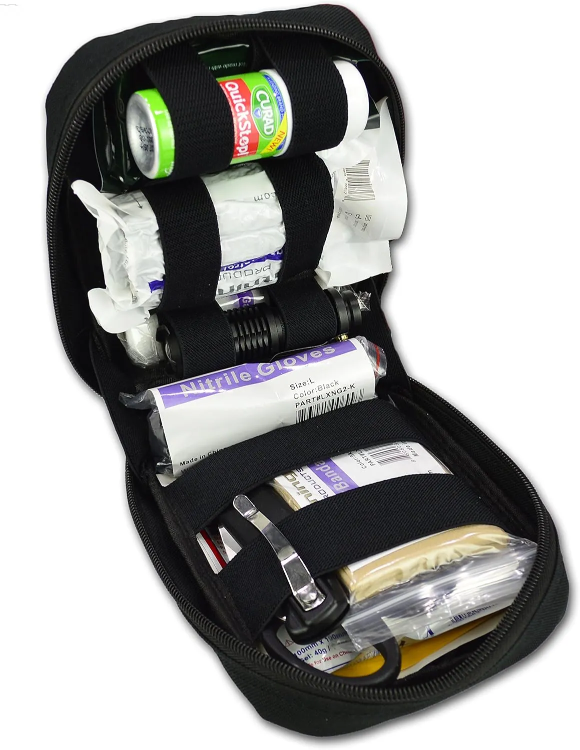 Lightning X Trauma & Bleeding Control Individual First Aid Kit w/Tactical MOLLE IFAK Pouch