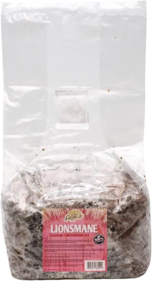 Lion’s Mane Gourmet Mushroom Kit - Grow Bag for Mushrooms - Grow Premium Lion’s Mane Mushrooms at Home - Delicious and 100% Natural