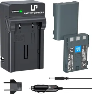 LP NB-2L/NB-2LH Battery Charger Pack 2-Pack 1200mAh Batteries for Canon PowerShot G7 G9 S30 S40 S45 S50 S60 S70 S80 DC410 DC420 VIXIA HF R10 HF R100 HF R11 EOS 350D 400D Canon Rebel XT Xti