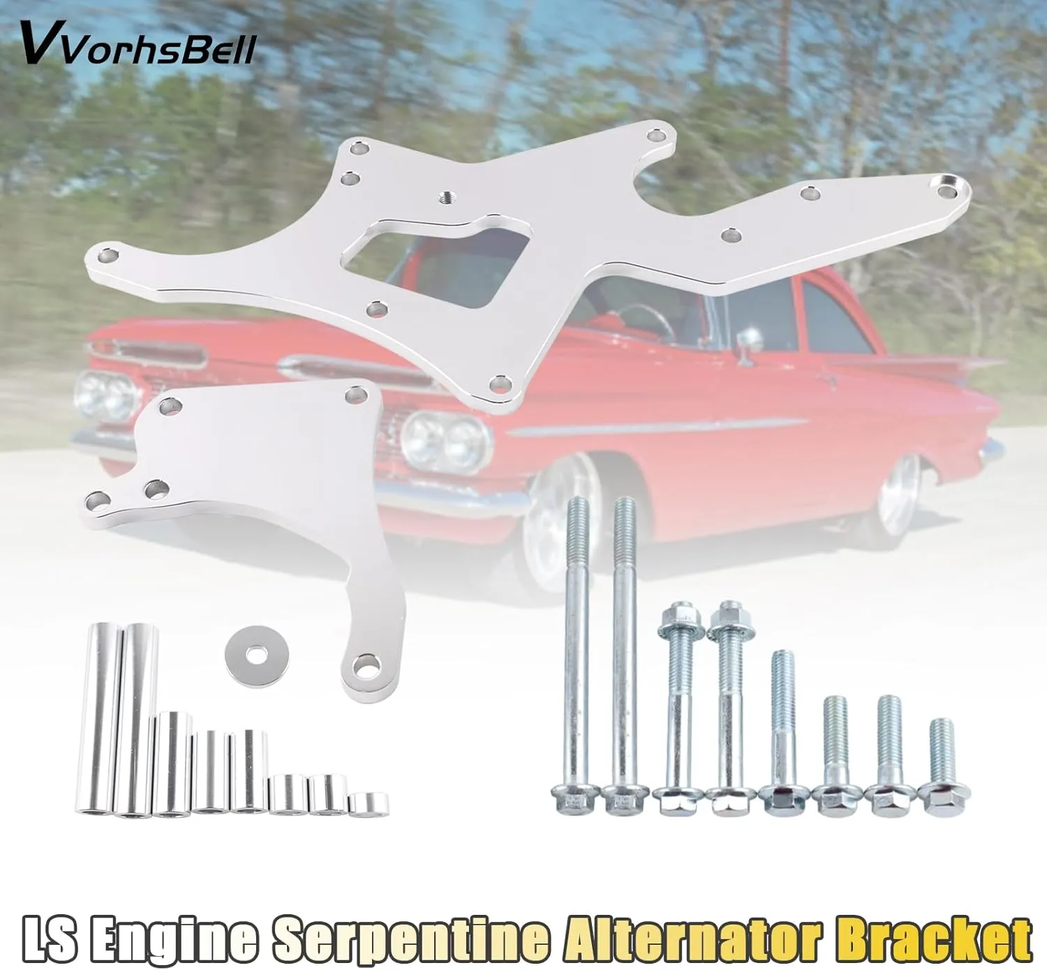 LS Serpentine Bracket & Alternator Power Steering Pump Swap Conversion - Compatible with Chevrolet LS1 LS2 LS3 LS6 LS7 Engines 4.8L 5.3L 6.0L 6.2L Truck & SUV Engines