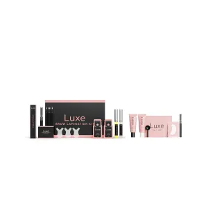 Luxe Cosmetics - Brow Lamination Kit   Color Kit for Eyelashes - Black and Laminated Eyebrows up to 8 Weeks - Complete set DIY at Home - 3 Applications