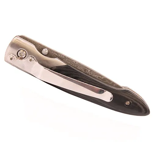 Magnum Damascus Sr Bk Micarta