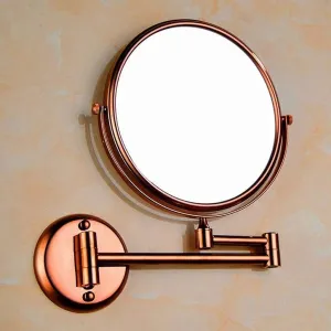 Makeup Mirror Vanity Mirror Bathroom Makeup Mirror,Beauty Mirror Wall-Mounted Vanity Mirrors Folding Double-Sided Bathroom Mirror for Dressing Tables Bedroom Cosmetic Mirror (Size : 8 inch)