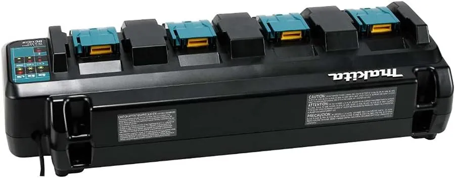 Makita DC18SF 18V Lithium-Ion Rapid Optimum 4-Port Charger, 1-Pack,Black