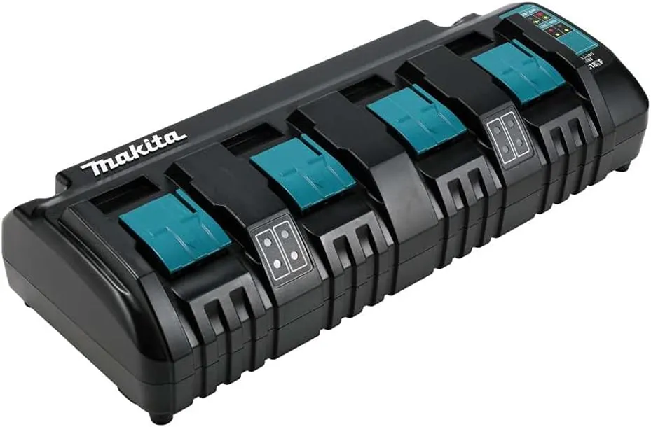 Makita DC18SF 18V Lithium-Ion Rapid Optimum 4-Port Charger, 1-Pack,Black
